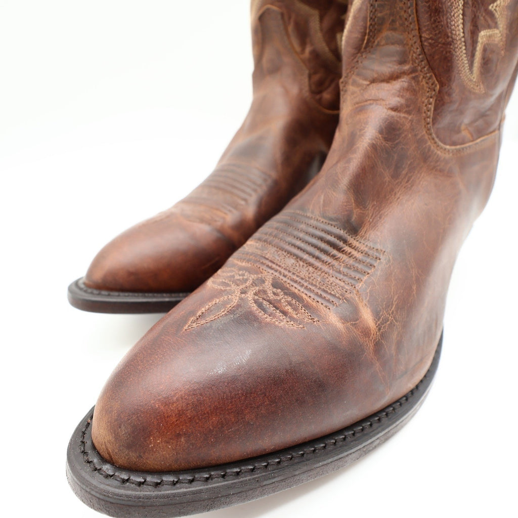 Justin 2704 Cowboy Boots Mens 10 EE Tan Distressed Vintage Goat Leather NWT