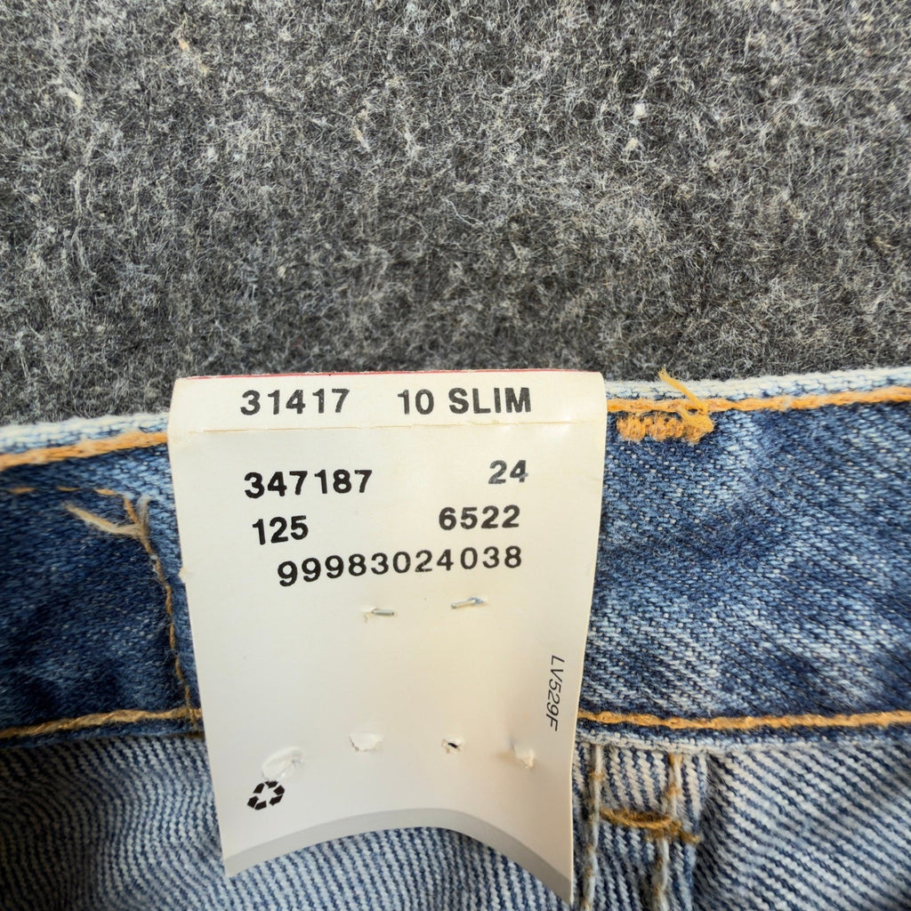 Levi's 517 Flare Jeans Girls 10 Slim Blue Cotton Slim Fit Vintage Y2K New - take2supply