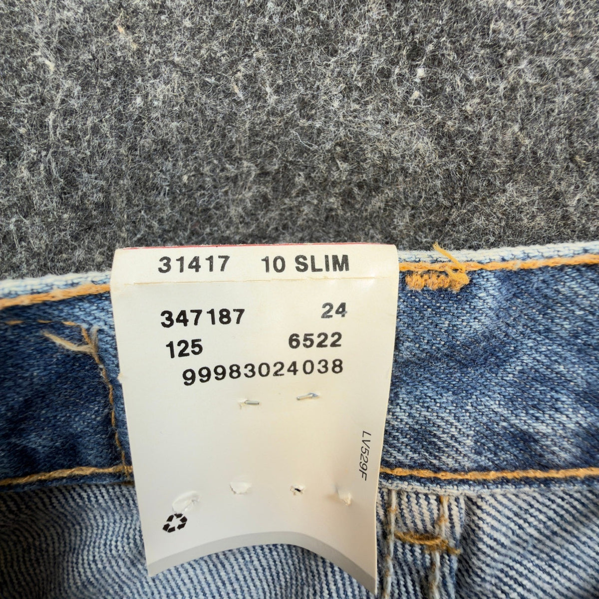 Levi's 517 Flare Jeans Girls 10 Slim Blue Cotton Slim Fit Vintage Y2K New - take2supply