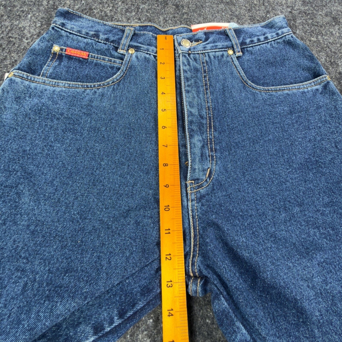 Lawman 90s Vintage High Rise Denim Shorts Womens 11/12 Blue NWT VERA YR77 - take2supply