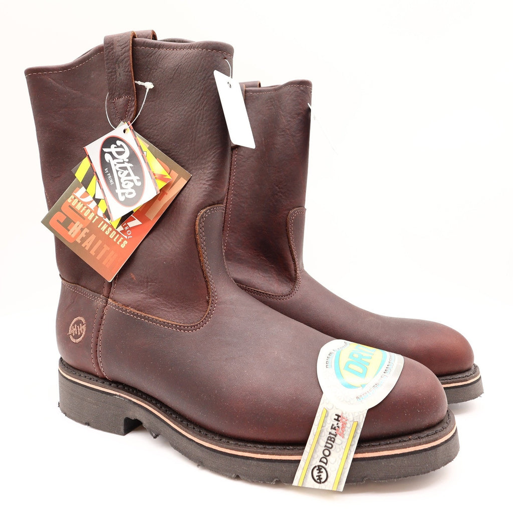 Double-H 3730 Boots Mens 11 2E Brown Briar Pitstop Leather Work New With Box