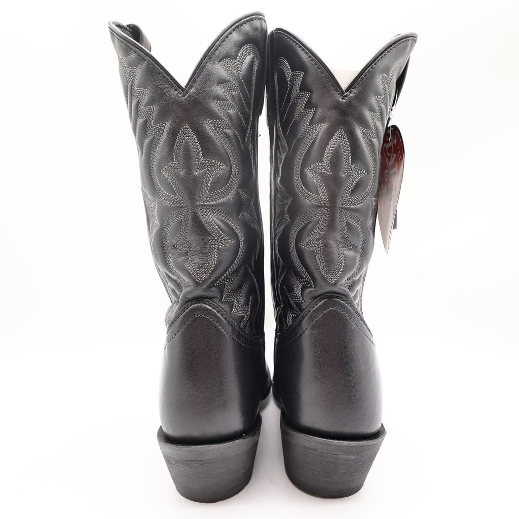 Laredo 68450 Black Tumbled R Toe Western Cowboy Boots Men's 8D NWT