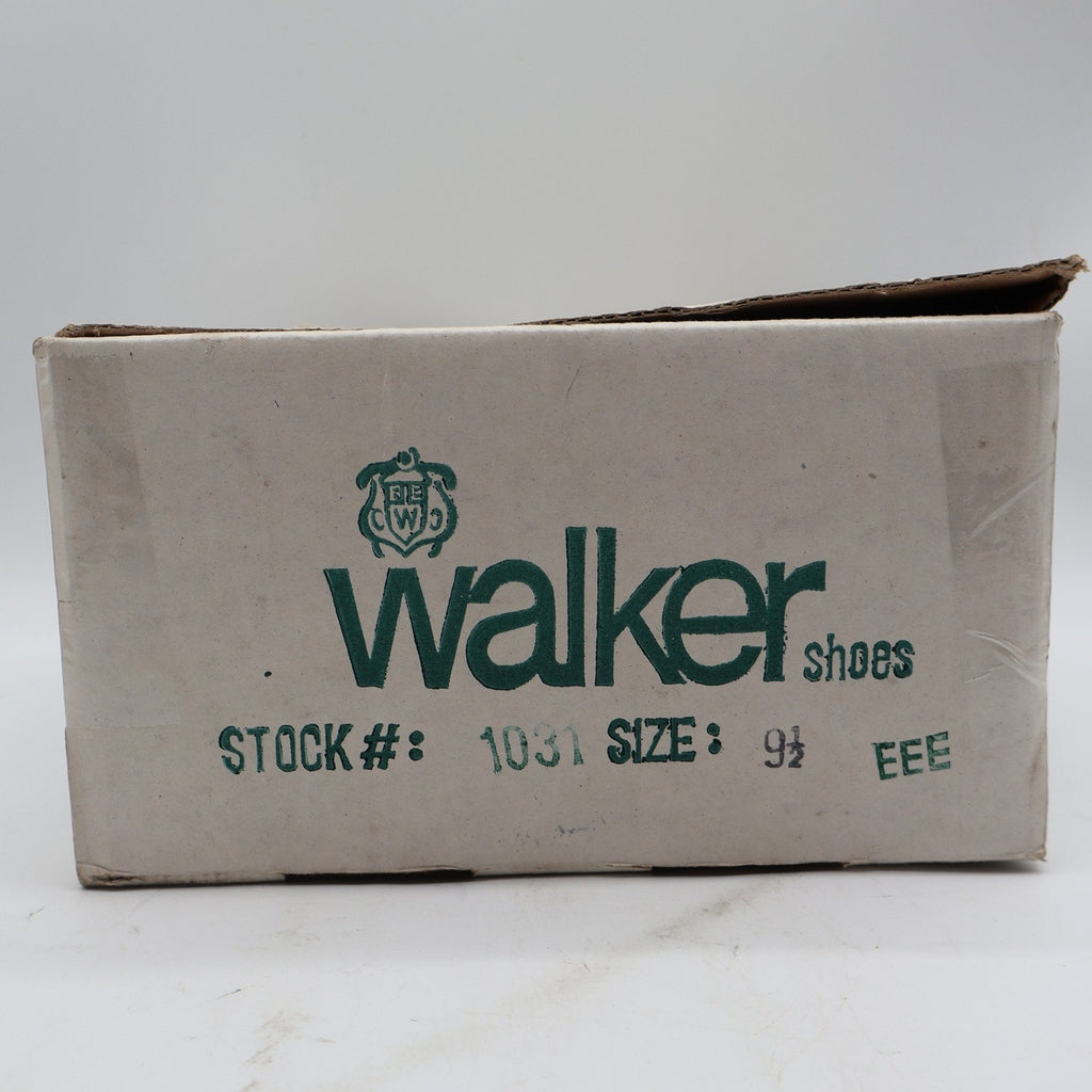 Walker Shoes Steel Toe Work Boots Mens 9.5 EEE Vintage 80s Black Leather 1031