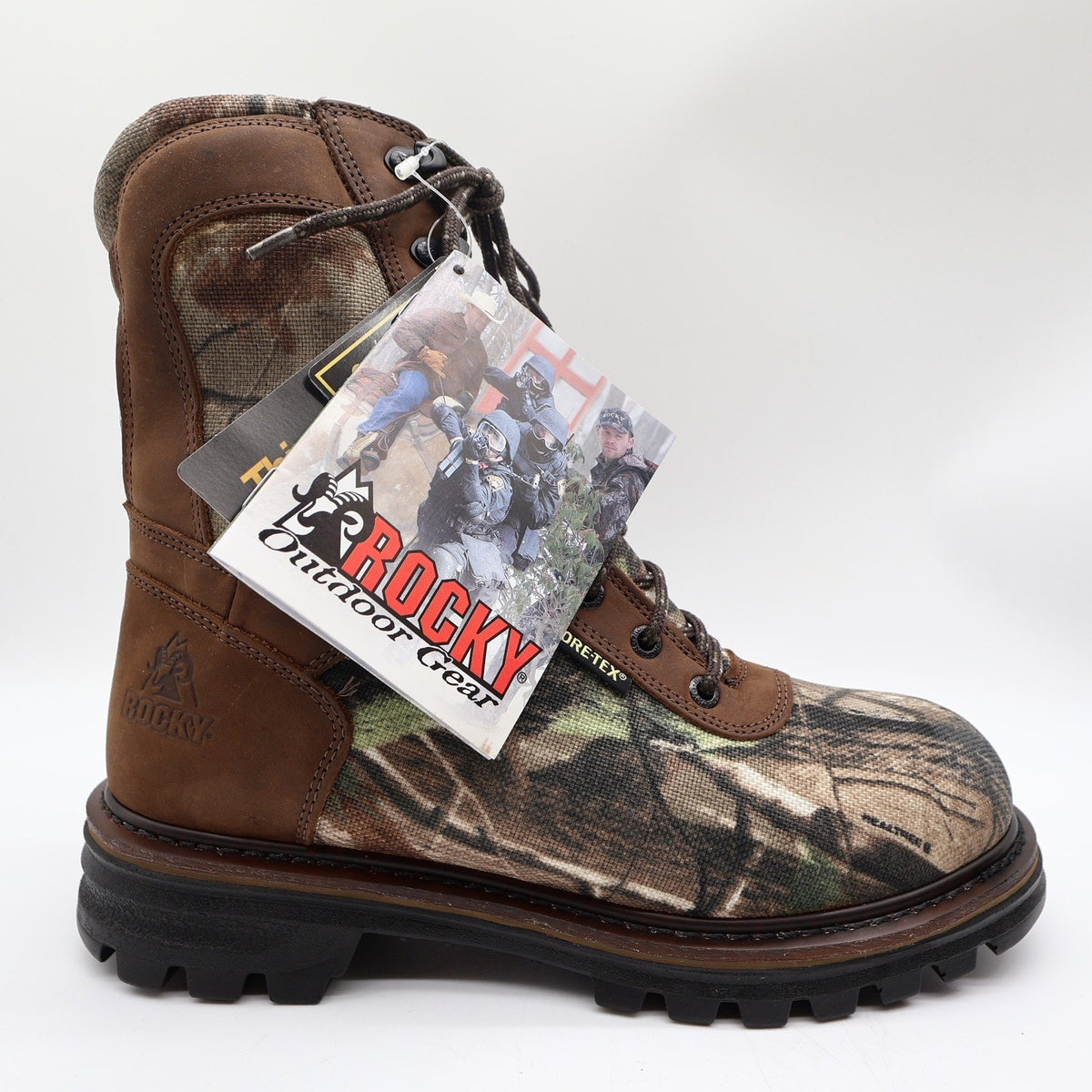 Rocky 9128 CornStalker Hunting Boots Mens 8.5 Camo Leather GORE-TEX New