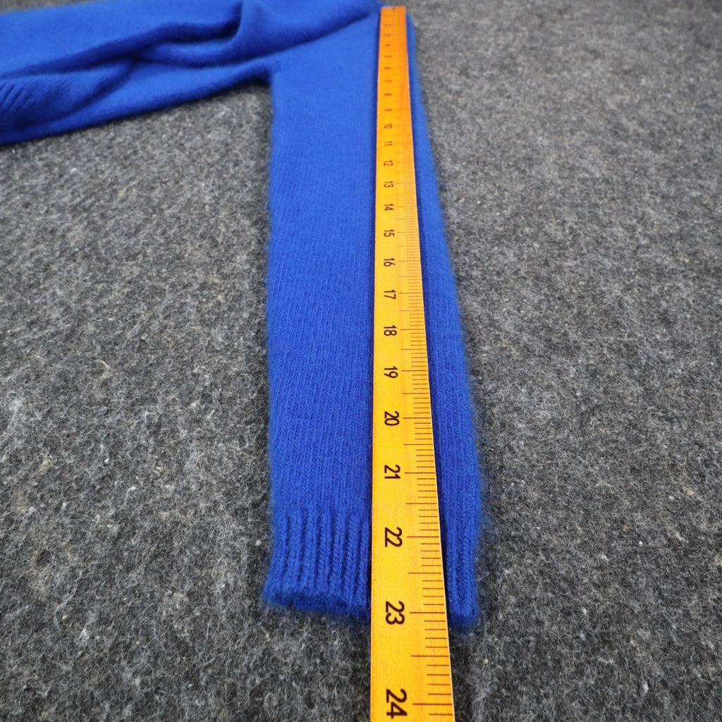 Spice It Up Sweater Womens Small Y2K Royal Blue Angora Blend Notched Neck