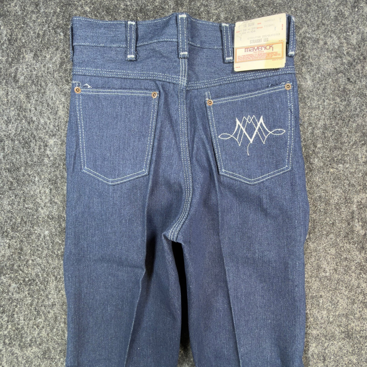 Maverick Vintage 70s Jeans Boys 16 Slim USA Blue Denim NWT Z128MNS 26x29