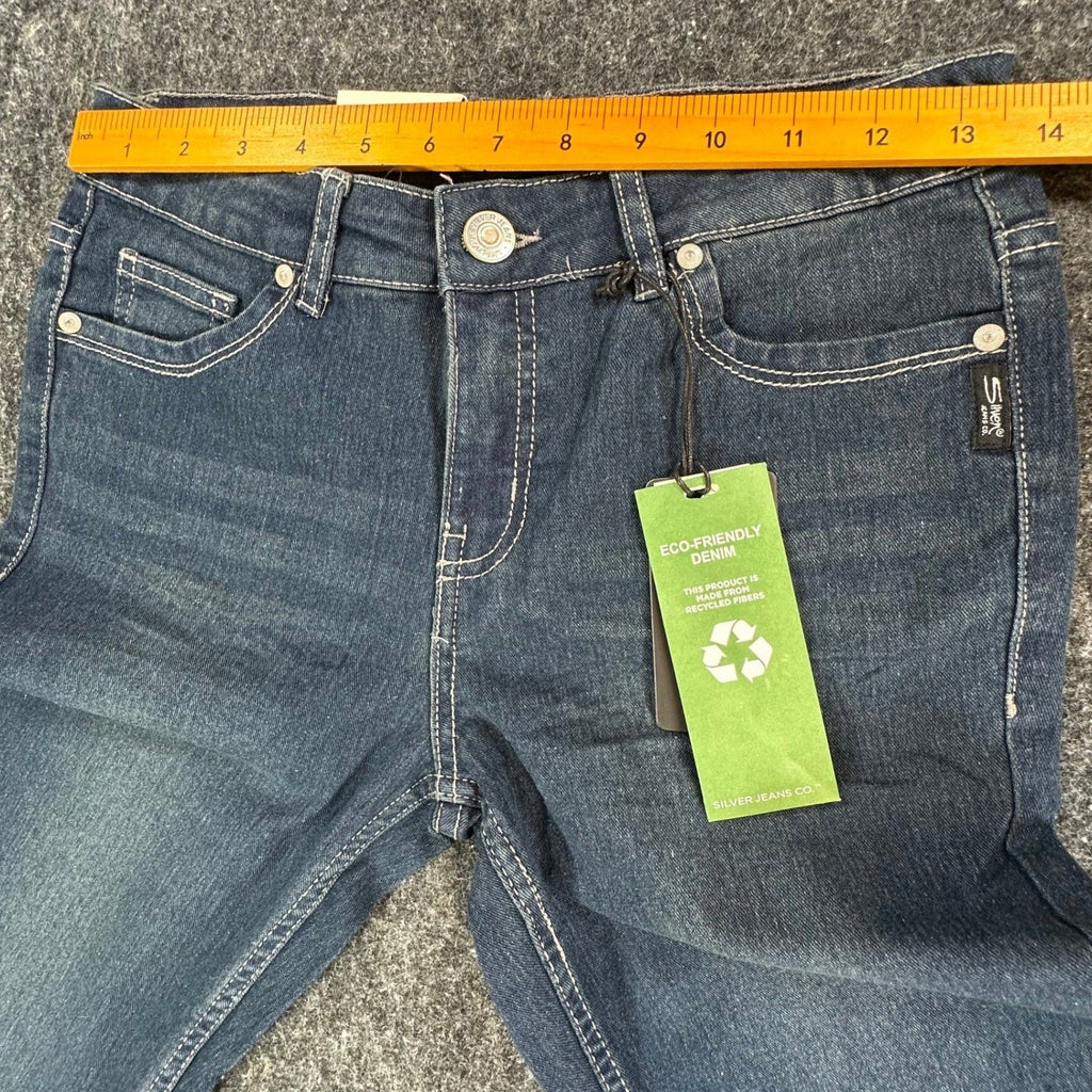 Silver Jeans Sasha Skinny Fit Girls 12 Blue Denim Eco-Friendly NWT