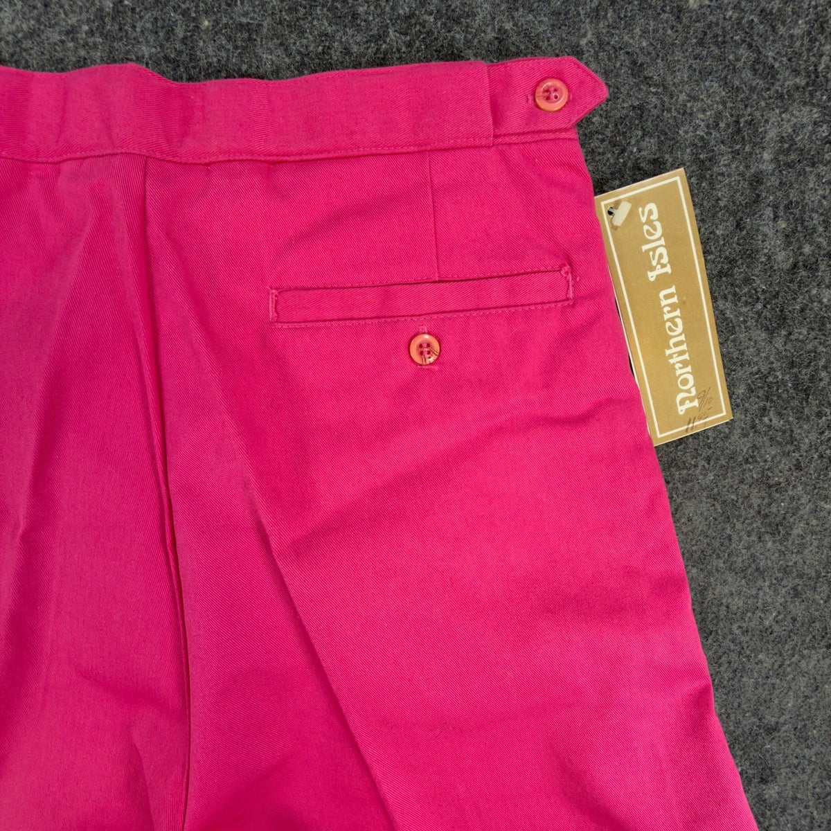 Northern Isles Shorts Womens 9/10 Vintage Pink Cotton Pleated Deadstock NWT