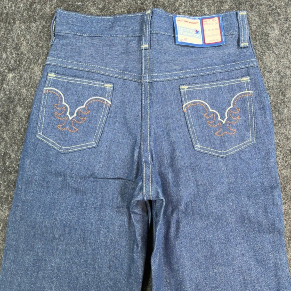 Vintage Young Maverick Western Jeans Kids 7 Regular Blue Denim USA NWT