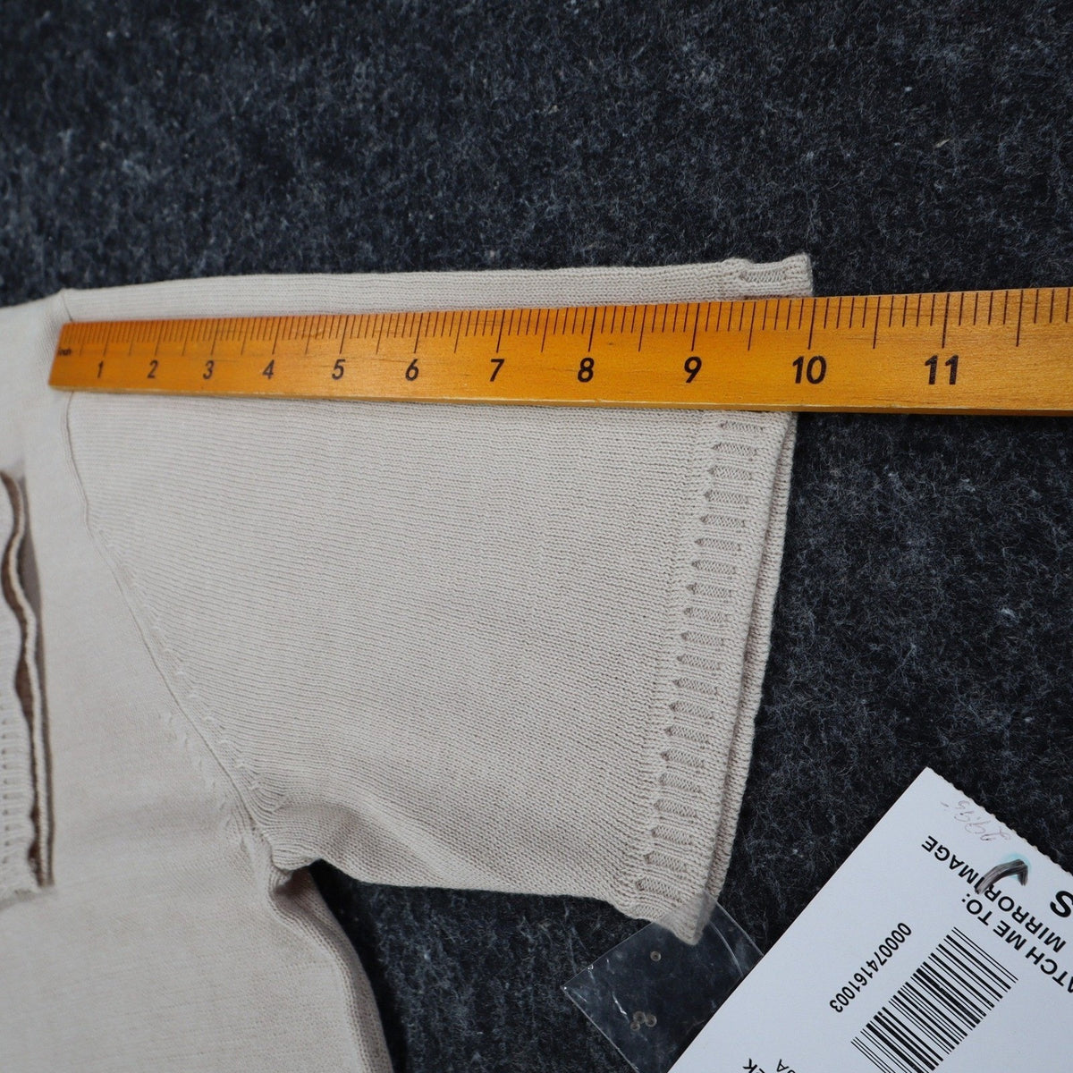 Southern Lady Sweater Womens Small NWT Y2K Buff Beige Embroidered Knit Top 122K