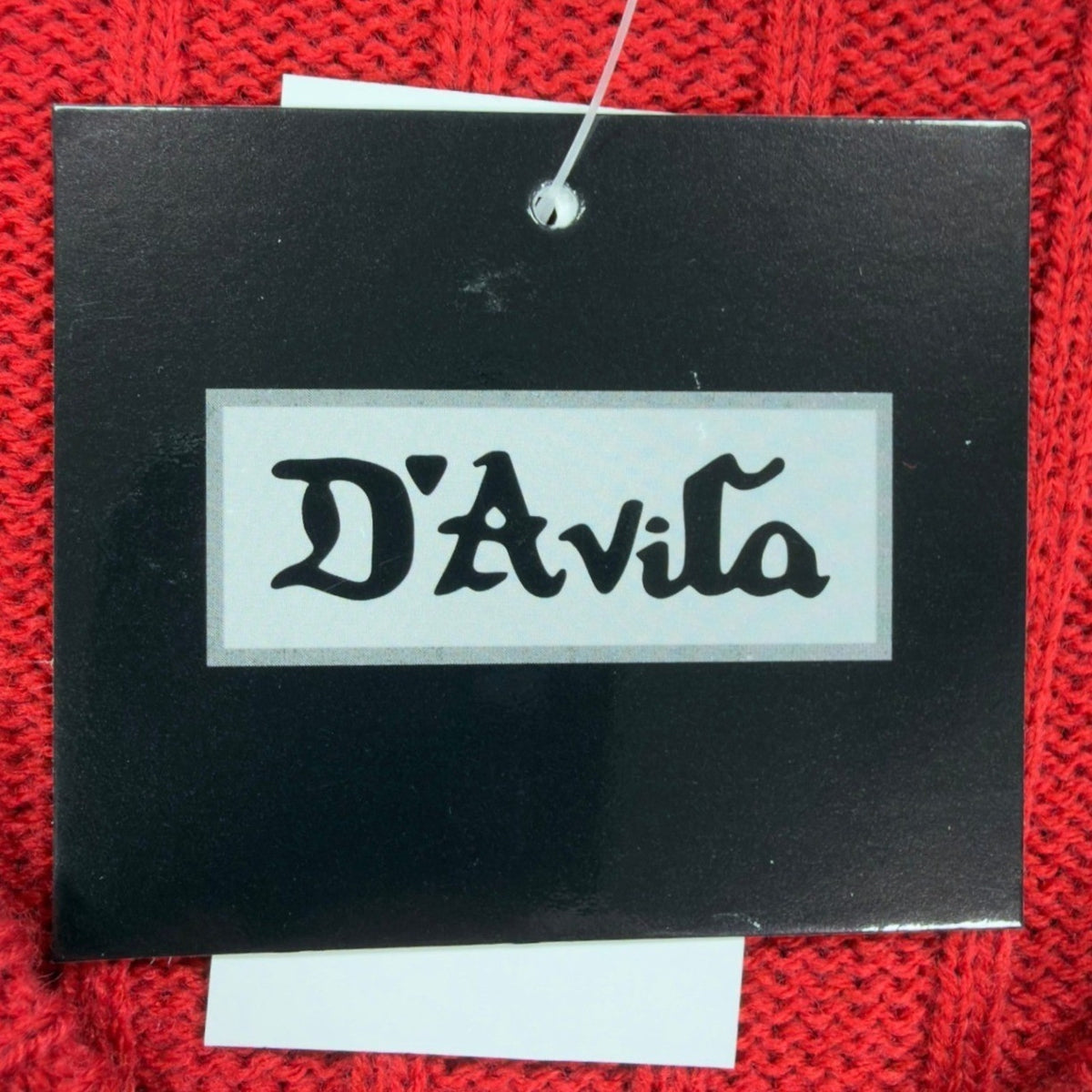 D'Avila Vintage Sweater Vest Mens XL Red Acrylic V-Neck Ribbed Knit NWT - take2supply