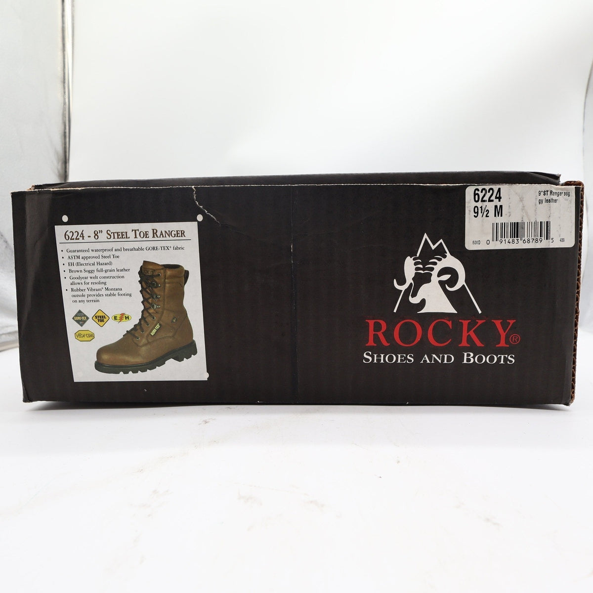 Rocky 6224 Steel Toe Ranger Work Boots Mens 9.5 Brown Leather GORE-TEX NIB