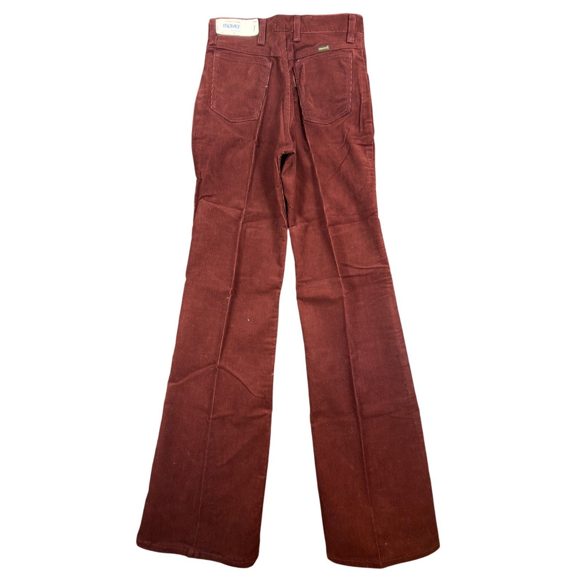 Maverick Vintage 70s Corduroy Flare Pants Womens 7 W27 Brown Bell Bottoms NWT - take2supply