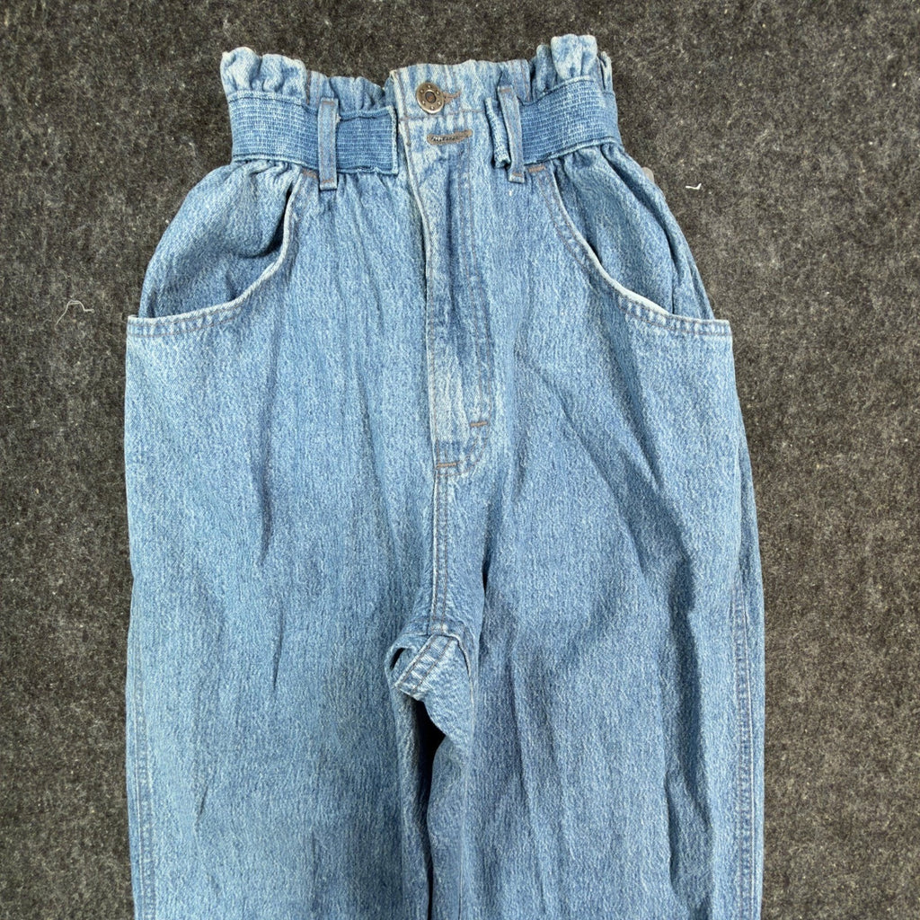 Lee Vintage 80s Islander Jeans Womens 7 Med Blue Denim Elastic High Waist NWT