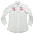 H Bar C Vintage 70s Wheeler Western Shirt Mens 15.5-33 White Embroidered NWT