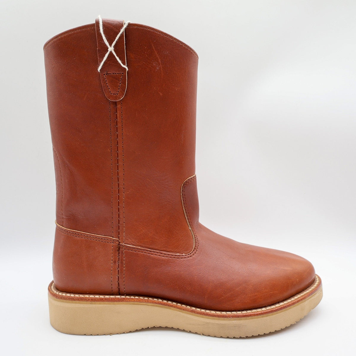 Double H Vintage 3711 Boots Mens 8.5D Brown Leather Wedge Sole NWT