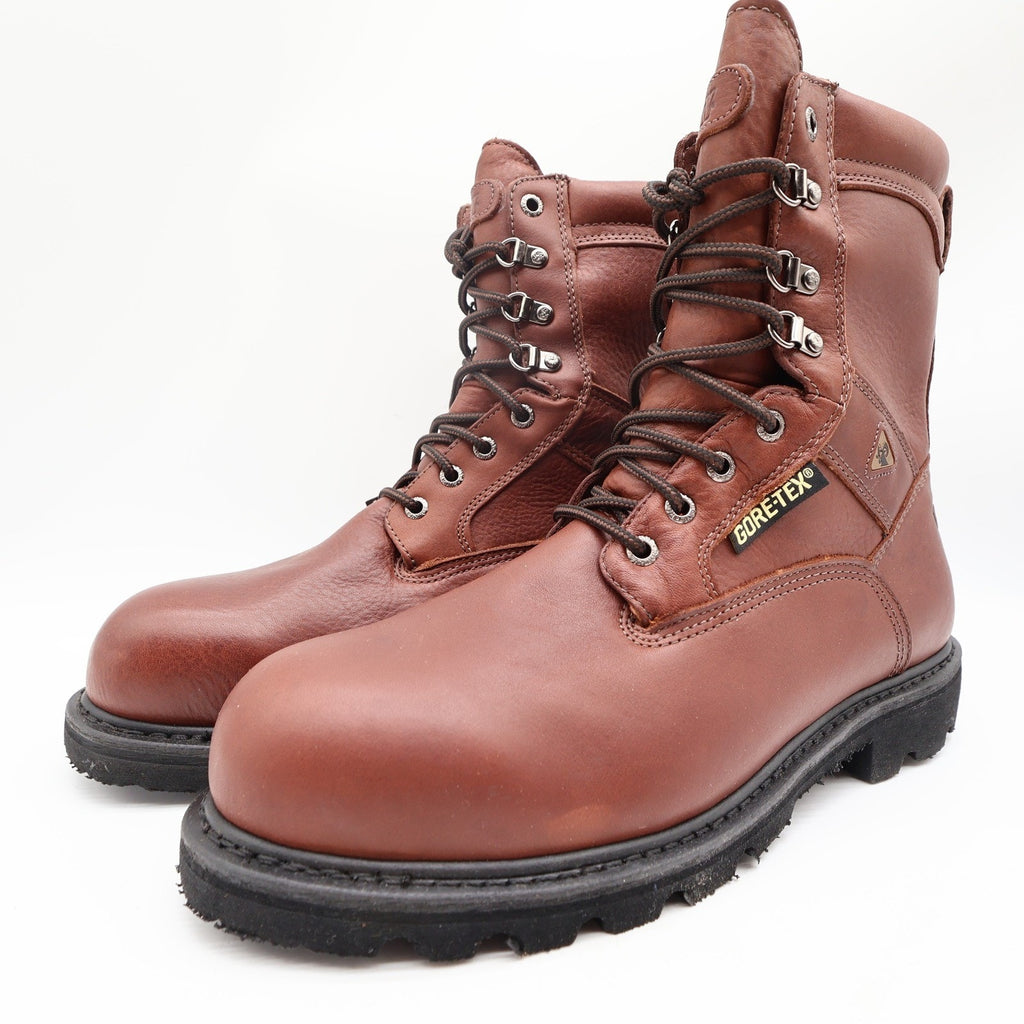 Rocky 2000s Ranger Steel Toe Work Boots Mens 10.5 M Brown Leather GORE-TEX NWT