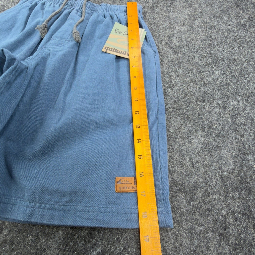 Quiksilver Vintage 90s Shorts Boys XL Blue Cotton Silver Edition NWT - take2supply