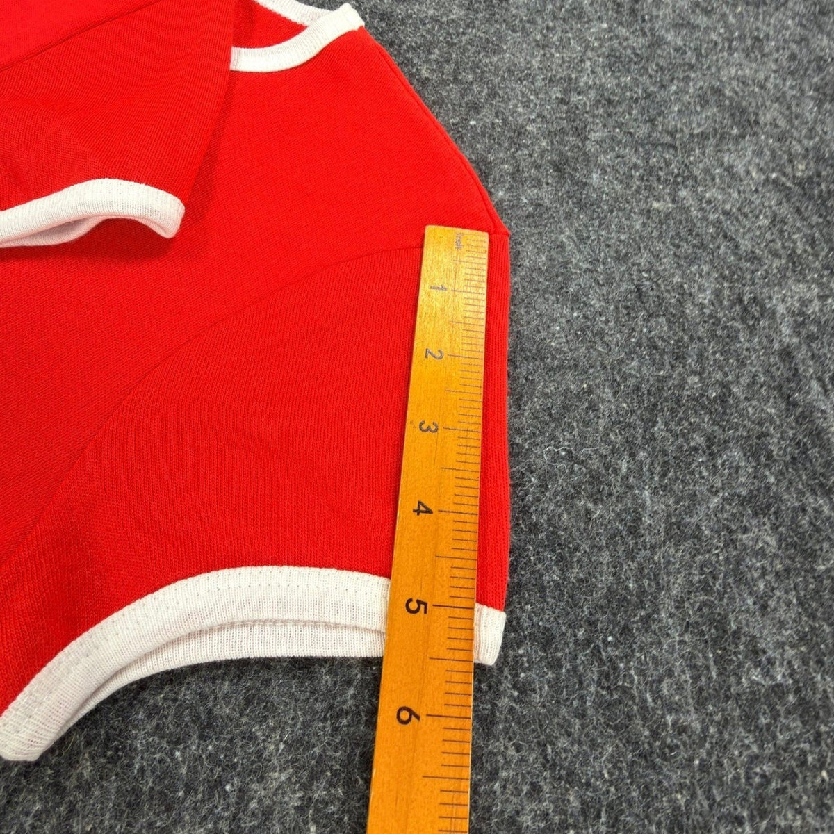 Angel Jones 70s Ringer Dress Womens Medium Red Acrylic Deadstock New - take2supply