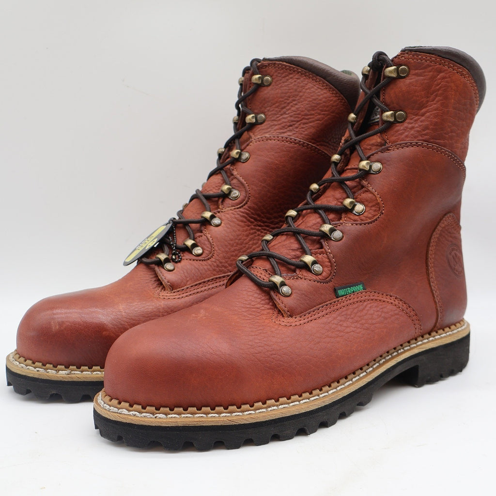 Georgia Boot Renegade Work Boots Mens 10.5 M G8388 Brown Leather Steel Toe WP