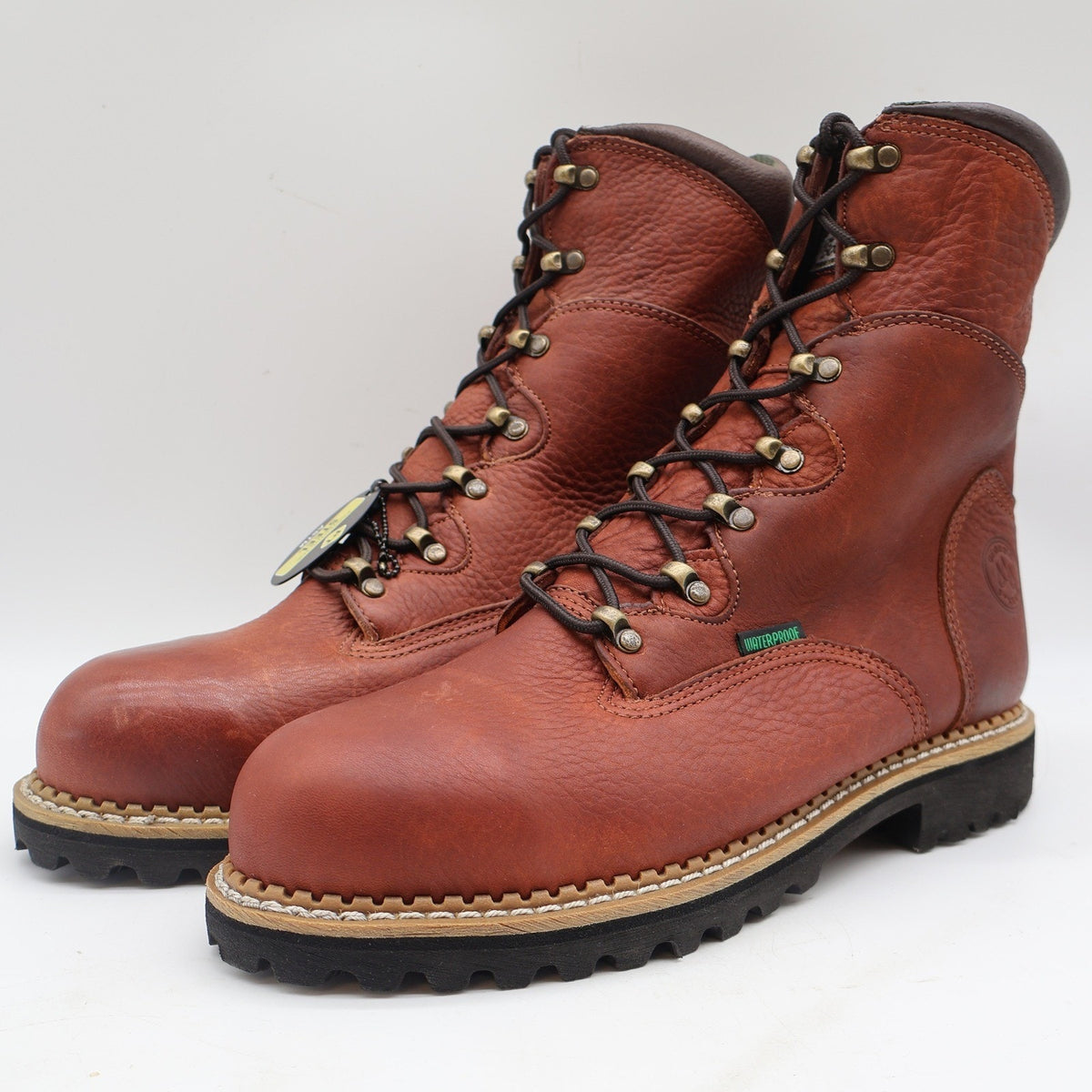 Georgia Boot Renegade Work Boots Mens 10.5 M G8388 Brown Leather Steel Toe WP