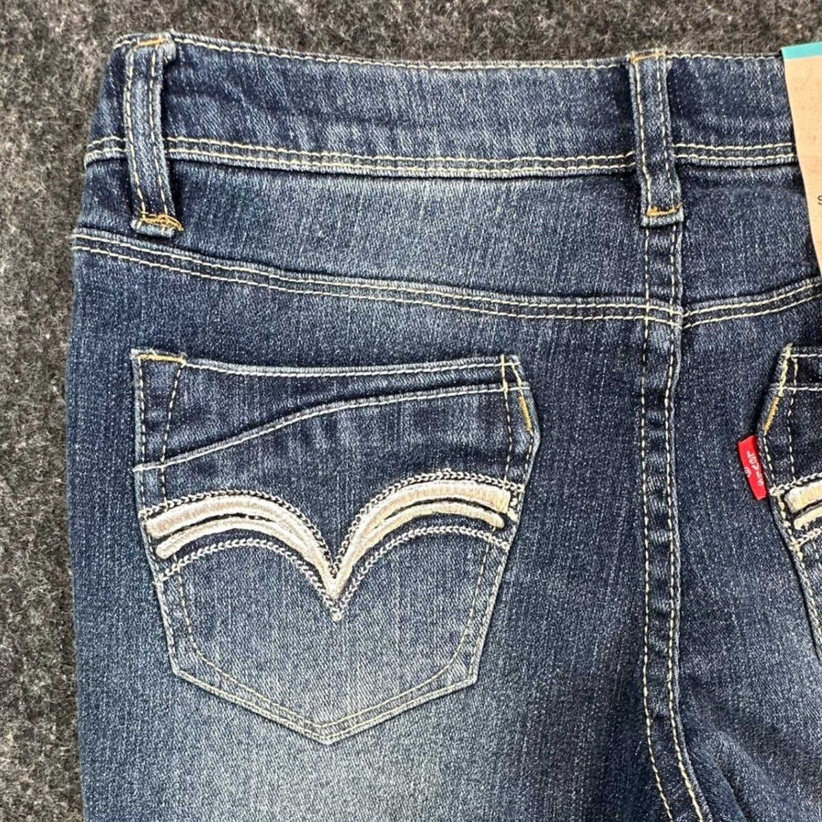 Levi's Skinny Jeans Girls 10 Blue Denim Stretch Adjustable Waist Ramie NWT