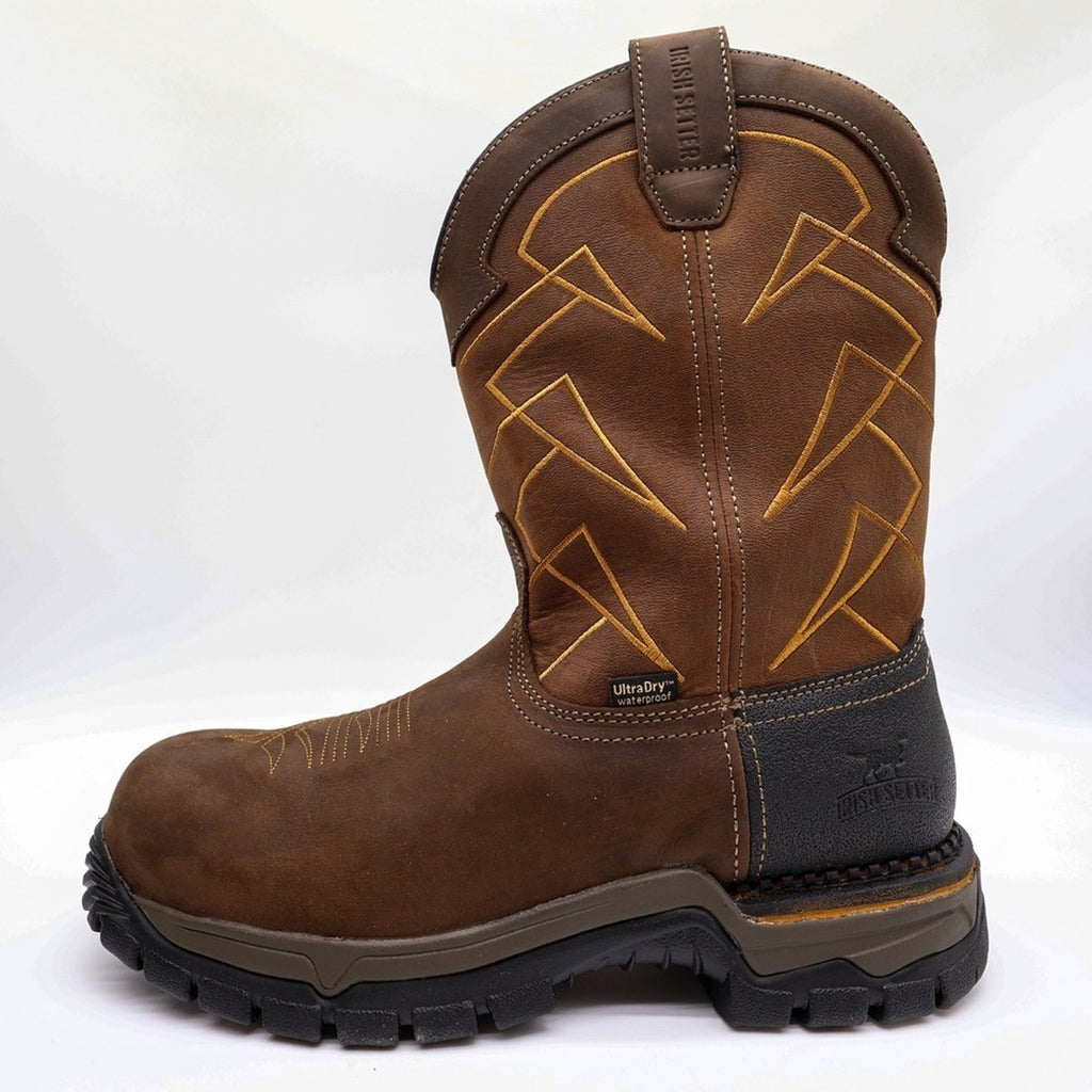 Irish Setter Mens 10.5 Two Harbors 83964 Brown Leather Waterproof Work Boots