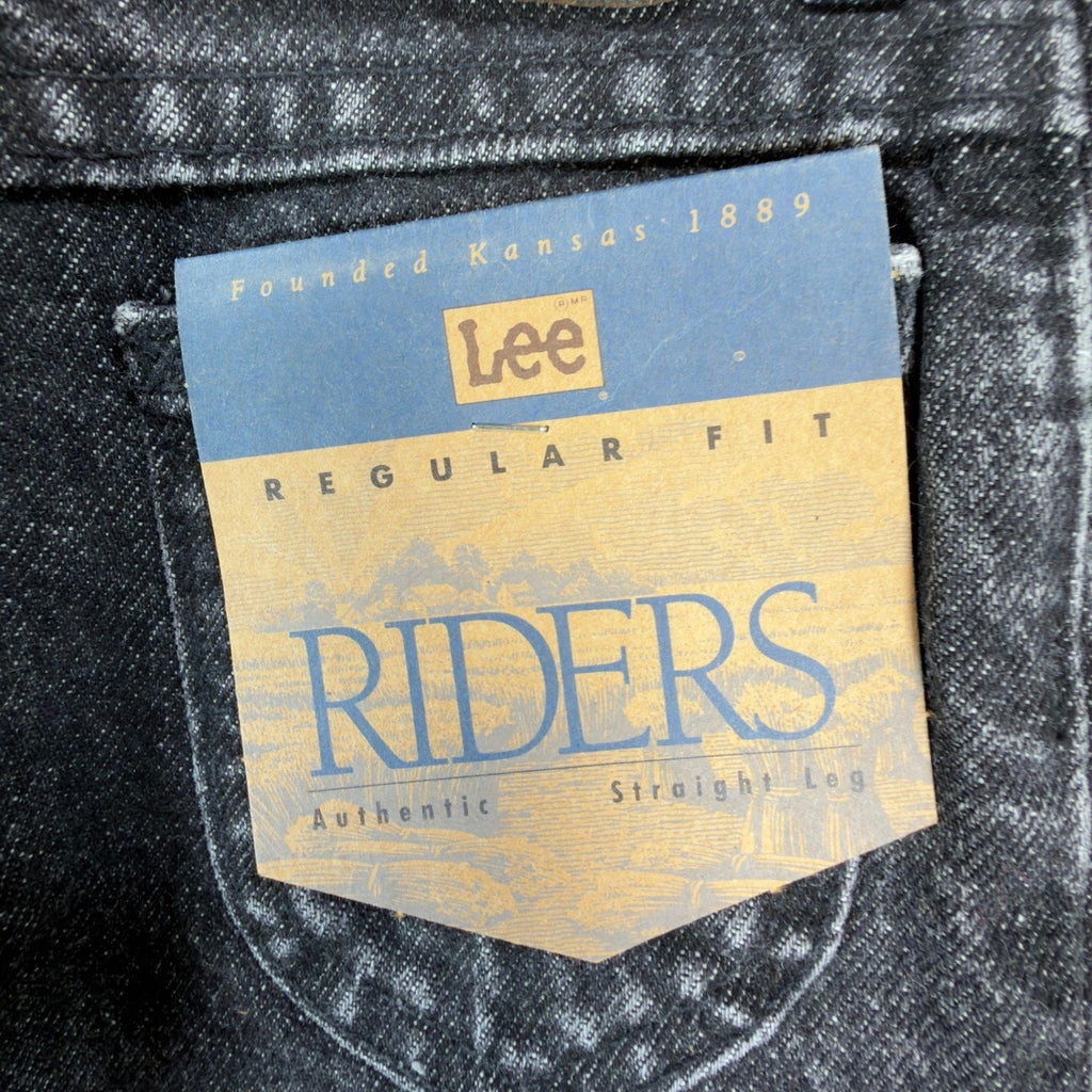 Vintage Lee Boys 5 Regular Riders Black Acid Wash Straight Leg Jeans NWT USA