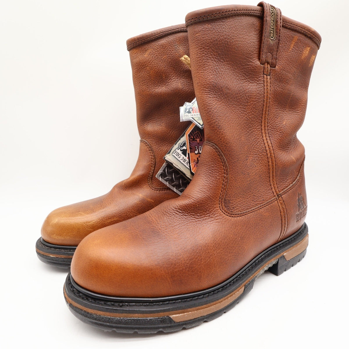 Rocky IronClad 11-Inch Waterproof Tan Leather Wellington Work Boots Men's 11M NWT