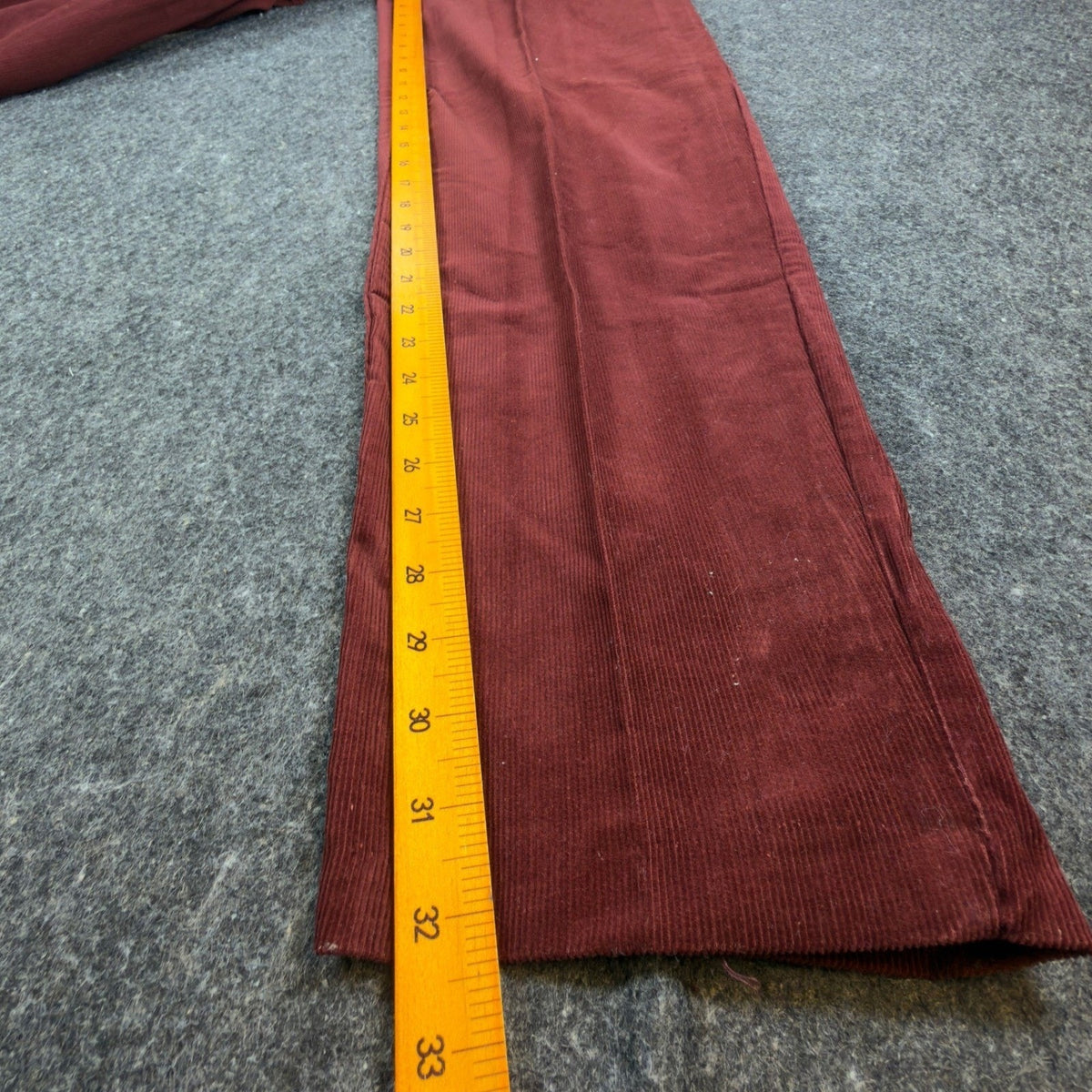 ILGWU Vintage 80s Baggy Pants Women Small Burgundy Cotton Corduroy NWT Deadstock - take2supply