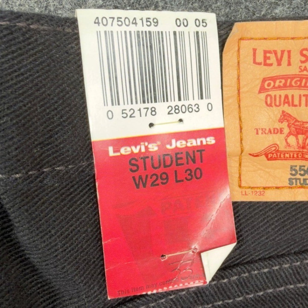 Levi's Y2K 550 Student Relaxed Fit Jeans Men 29x30 Black Denim NWT Deadstock