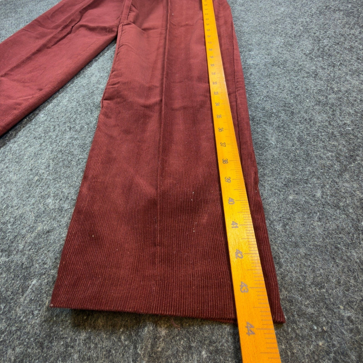 ILGWU Vintage 80s Baggy Pants Women Small Burgundy Cotton Corduroy NWT Deadstock - take2supply