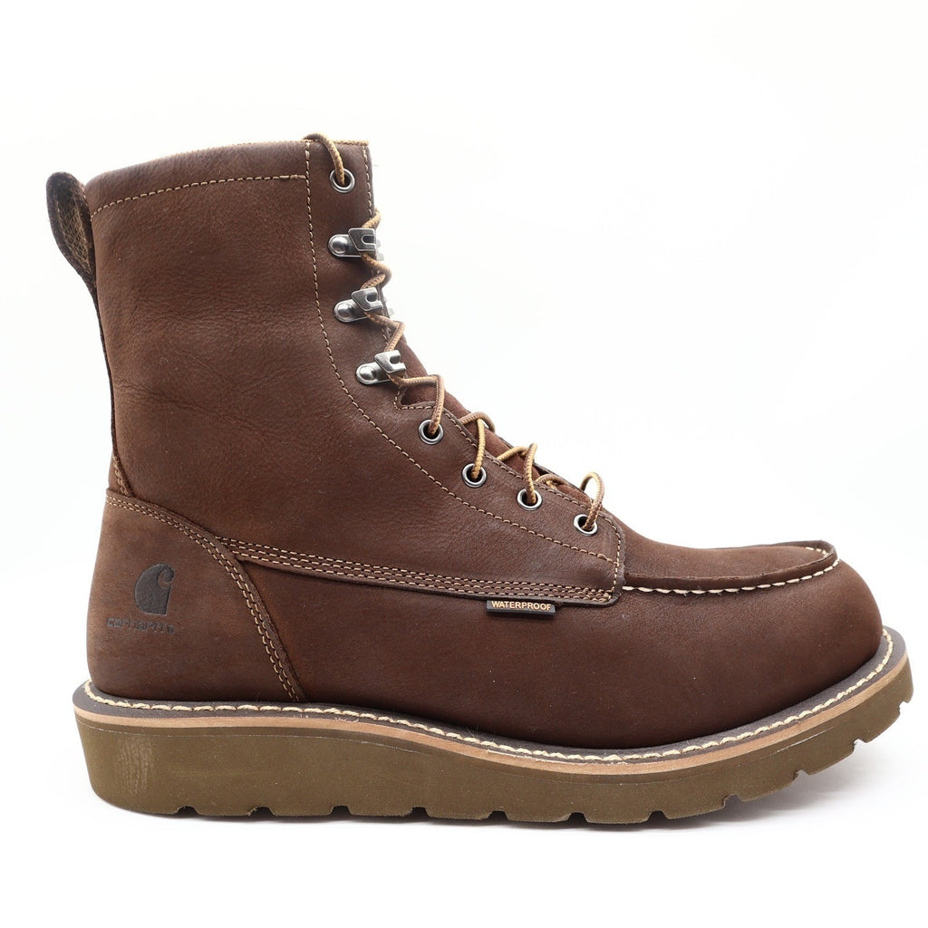Carhartt 8-Inch Wedge Boot Mens 13 Brown Leather Soft Toe Waterproof New FW8093
