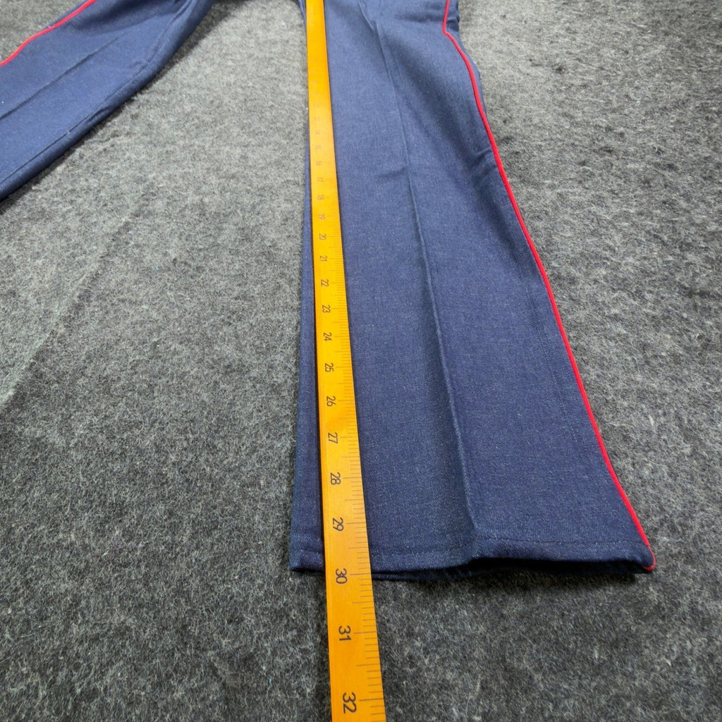 Young Maverick Jeans Girls 12 Vintage 80s Dark Denim Red Piping Waist NOS