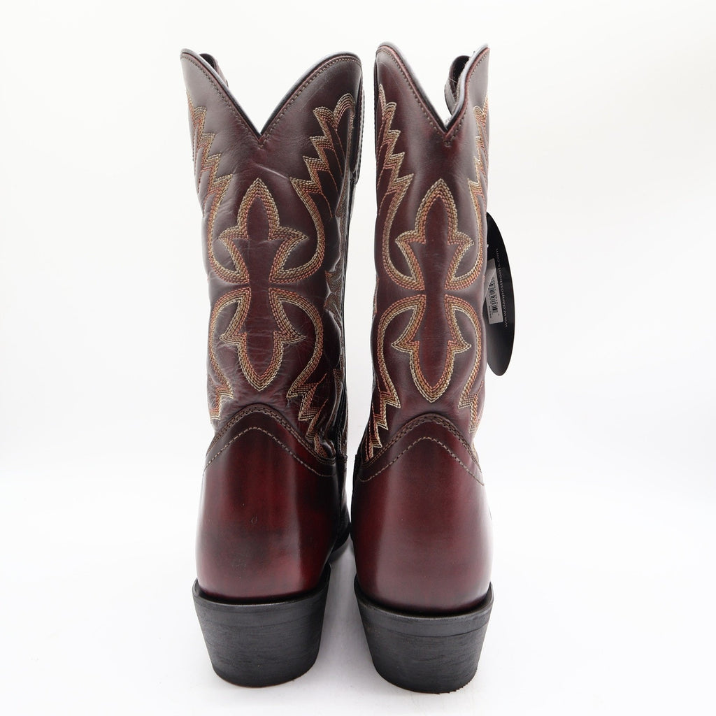 Laredo 68458 Black Cherry Leather R Toe Cowboy Boots Men's 8.5D NWT