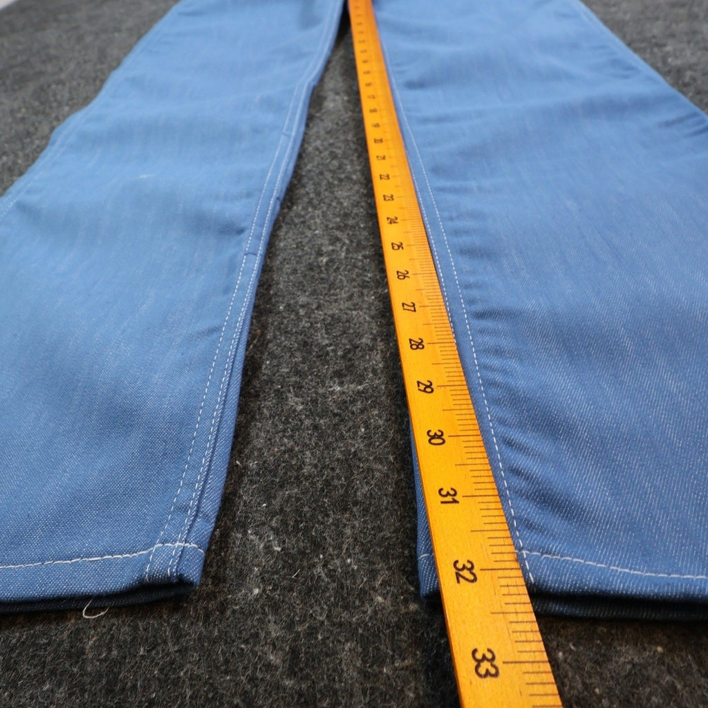 Key Vintage 70s Boot Cut Jeans Mens 32 Blue Cotton Stretch USA Made NOS NWT - take2supply