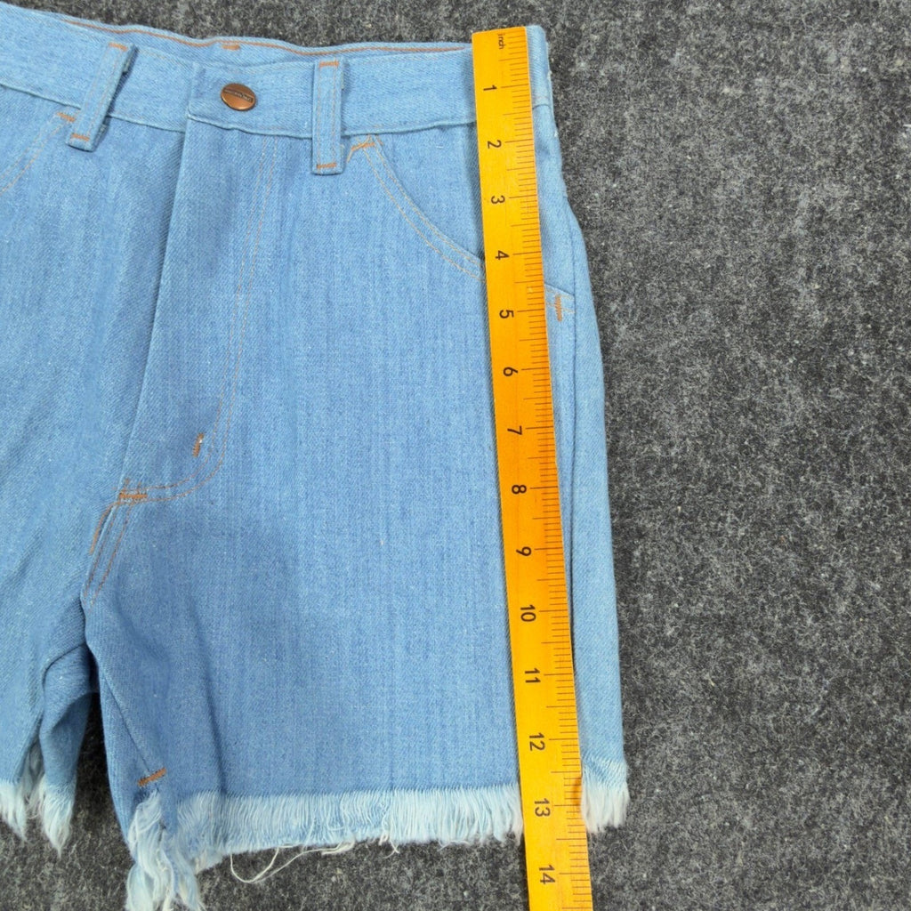 Maverick Vintage 70s Frayed Short Boys 16 Slim Blue Denim NWT Deadstock USA - take2supply