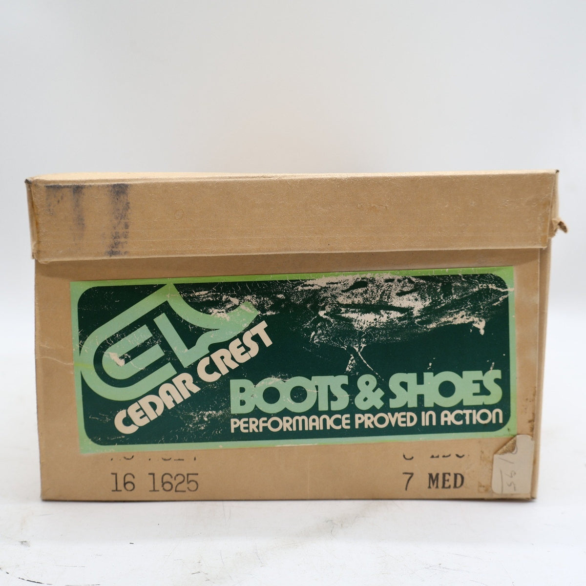 Vintage Cedar Crest Flex-Weld Brown Leather Moc Toe Work Boots Men's 7 USA Deadstock