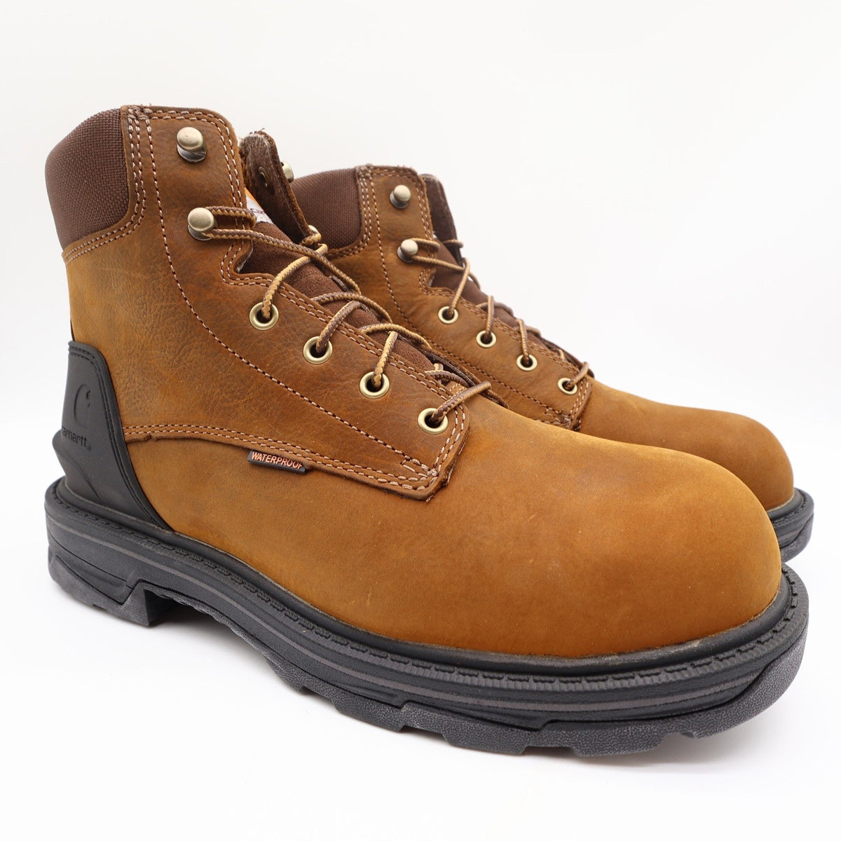 Carhartt Ironwood Work Boots Mens 9.5 M Brown Leather Alloy Toe Waterproof NWT - take2supply