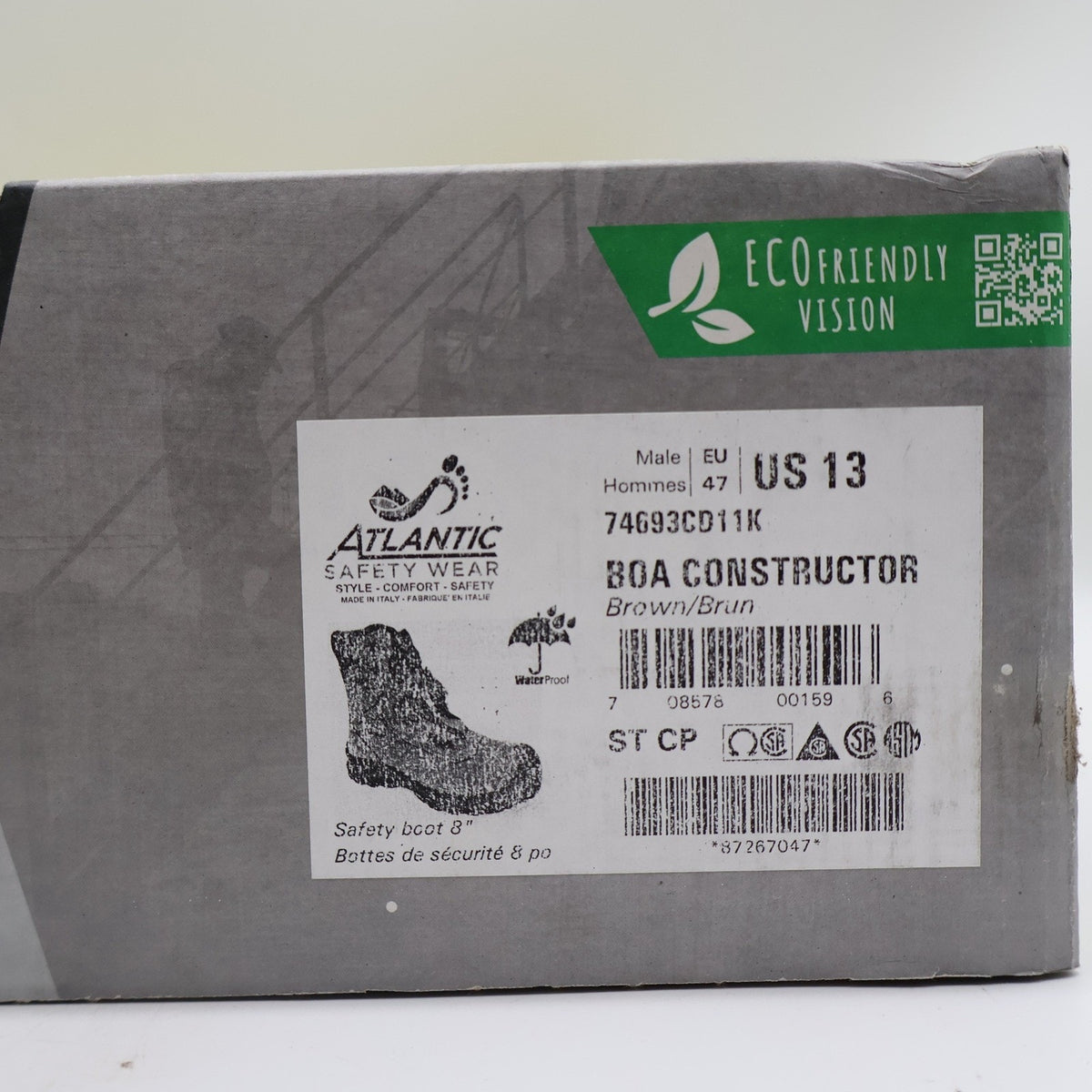 Grisport BOA Constructor Work Boots Mens 13 Brown Leather Waterproof Vibram