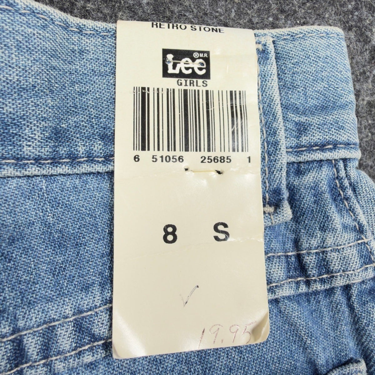 Lee Pipes Vintage 90s Flare Jeans Girls 8 S Blue Cotton NWT Deadstock C645 - take2supply