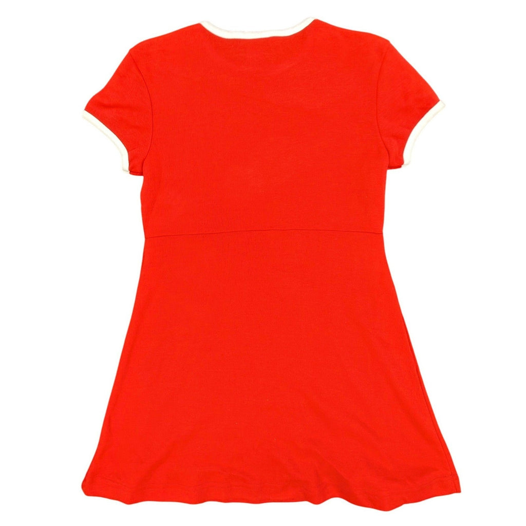 Angel Jones Vintage 70s Ringer Mini Dress Womens Medium Red Acrylic New - take2supply