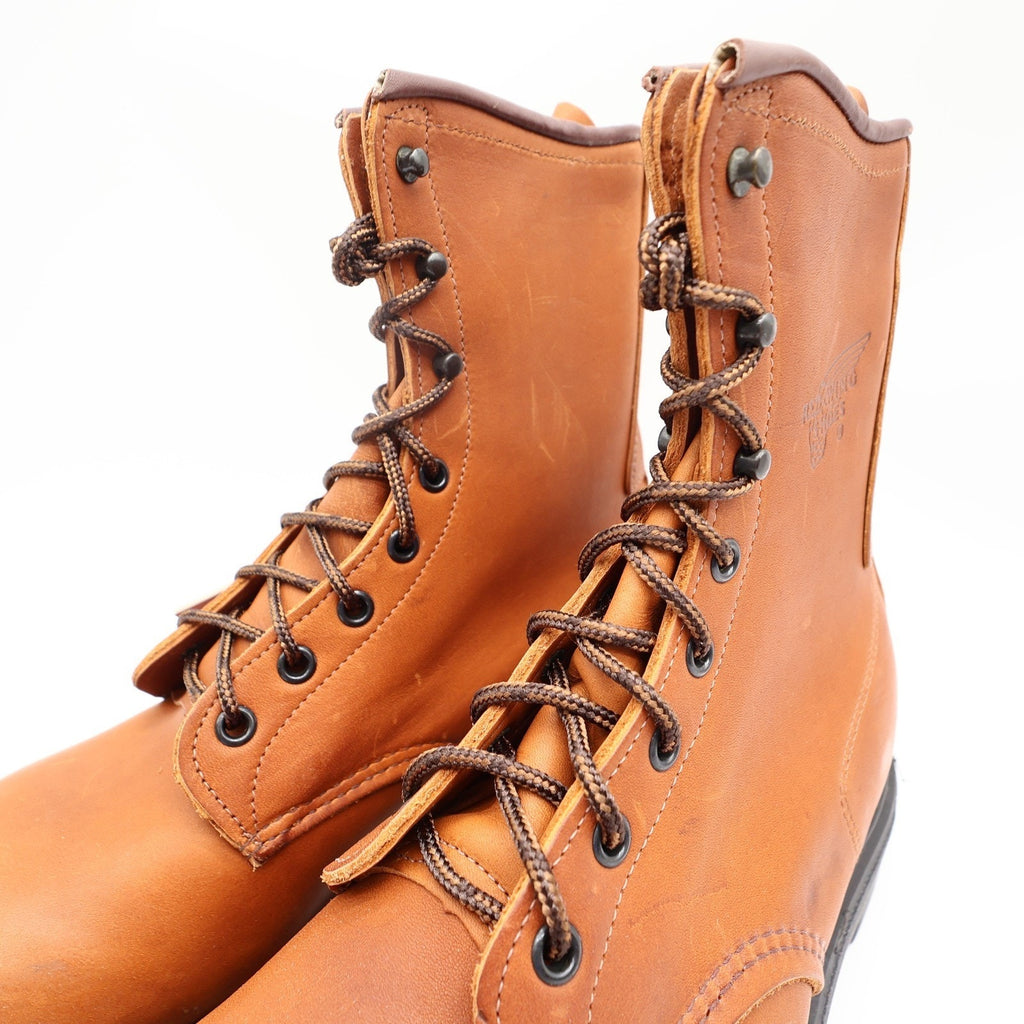 Red Wing 942 Comfort Force Boots Mens 9.5 D Tan Leather Deadstock NWT USA Made