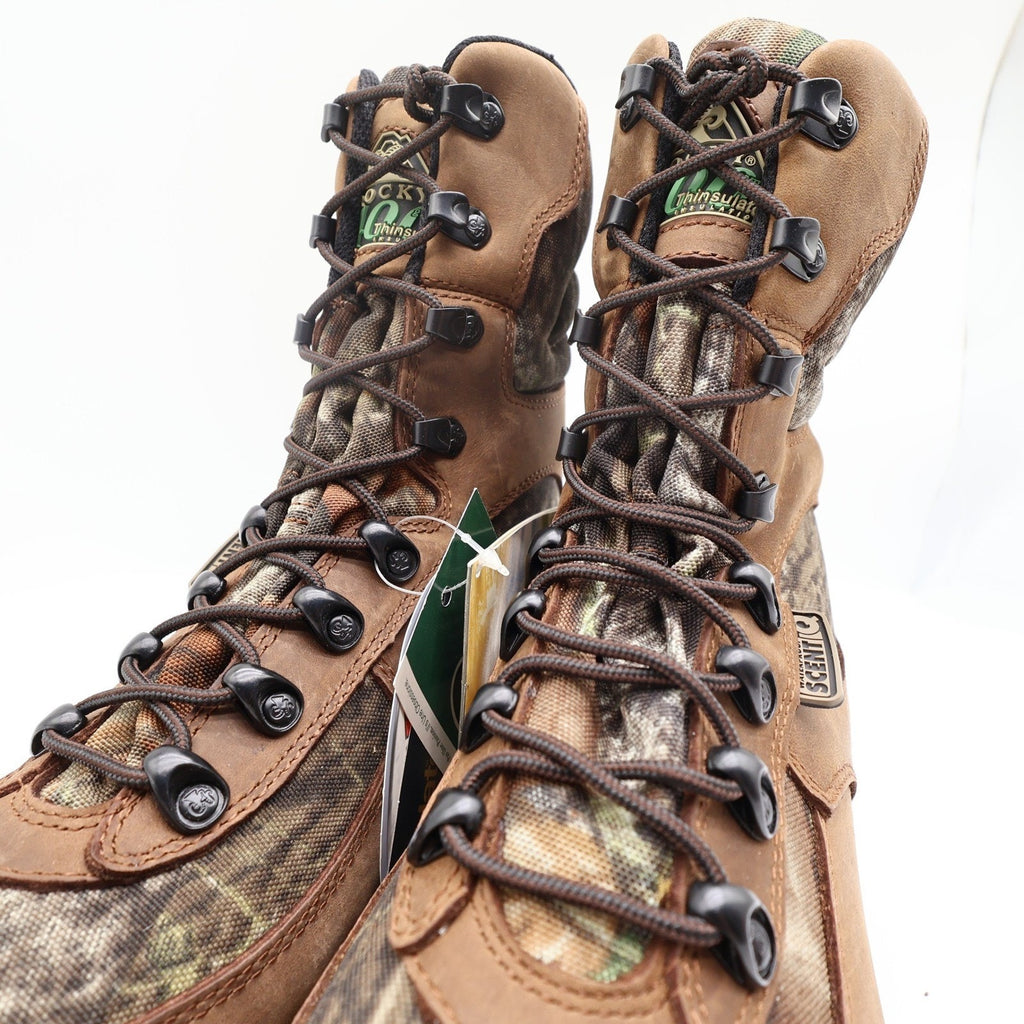 Rocky Y2K Lynx 400 SIQ Hunting Boots Mens 9W Brown Camo Leather New With Box - take2supply