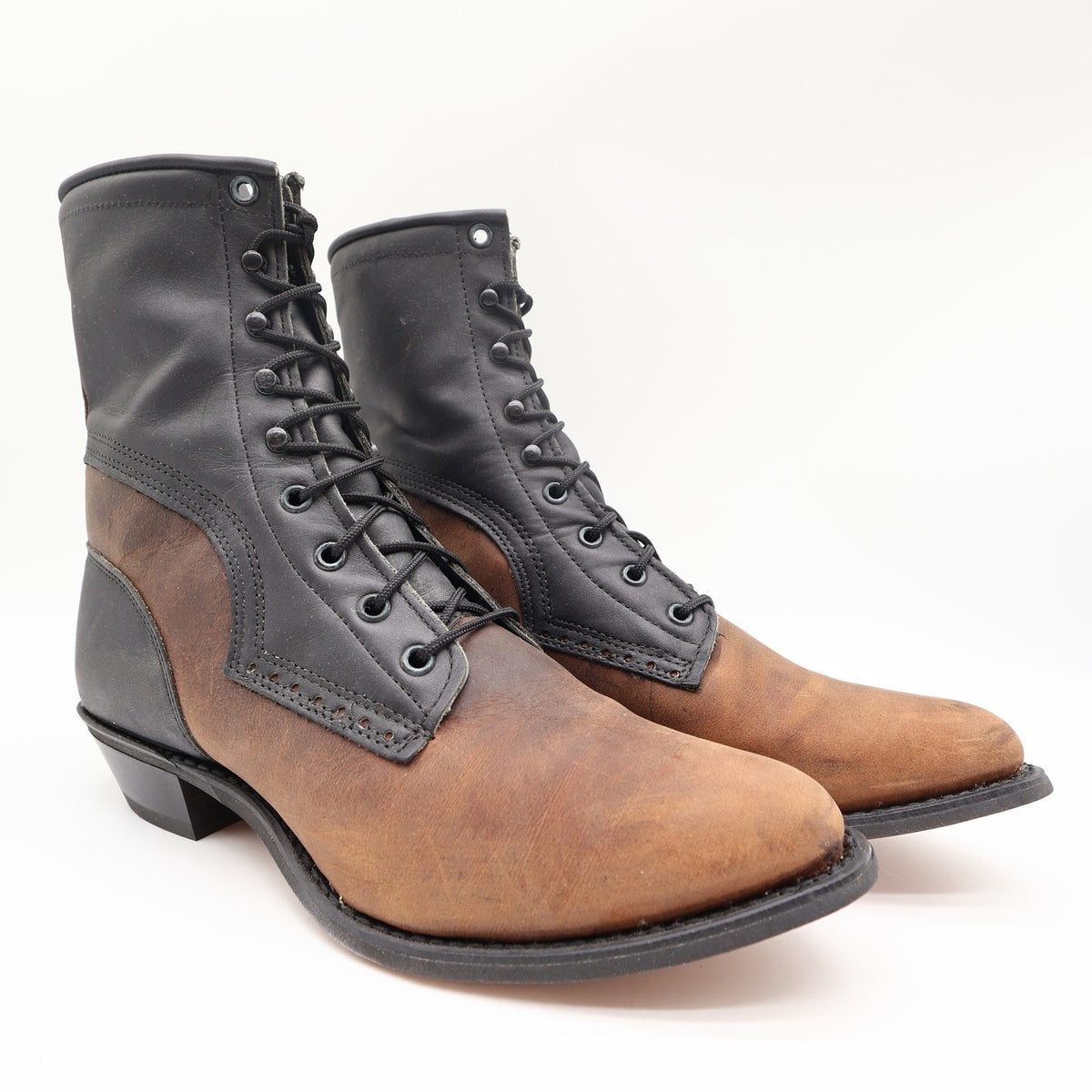 Wrangler Rugged Wear 8-Inch Dress Packer Boots Women's 9 Gaucho Crazyhorse Black NWT
