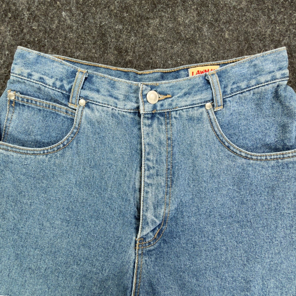 Lawman Vintage 90s Denim Shorts Womens 7 Blue Cotton NWT Deadstock High Rise - take2supply