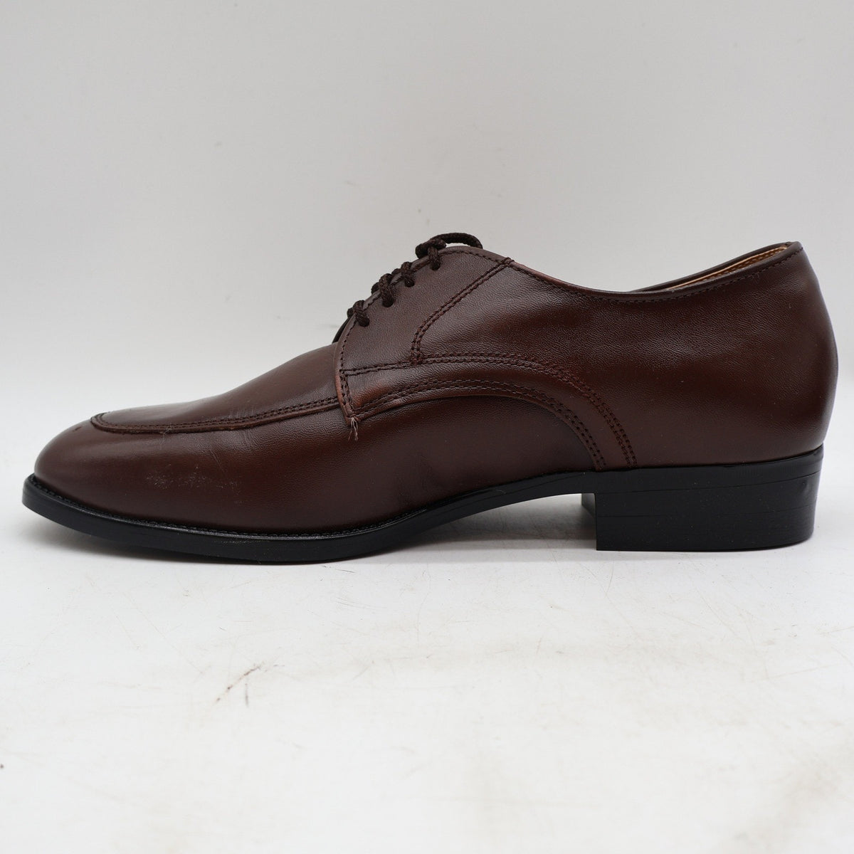 Vintage Barclay 97124 Brown Leather Oxford Shoes Men's 9.5 EEE Wide USA Deadstock