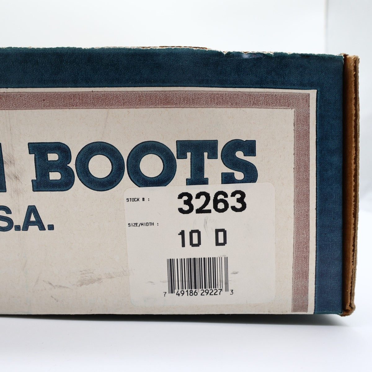 Double-H AG7 Work Western Boots Mens 10 D Vintage USA Brown Leather 3263 NWT