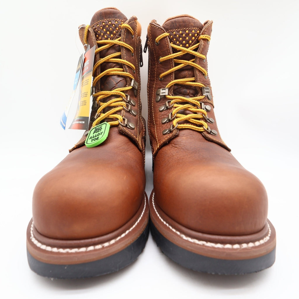 Dan Post DP68484 Work Boots Mens 10D Brown Leather Alloy Toe Waterproof NWT