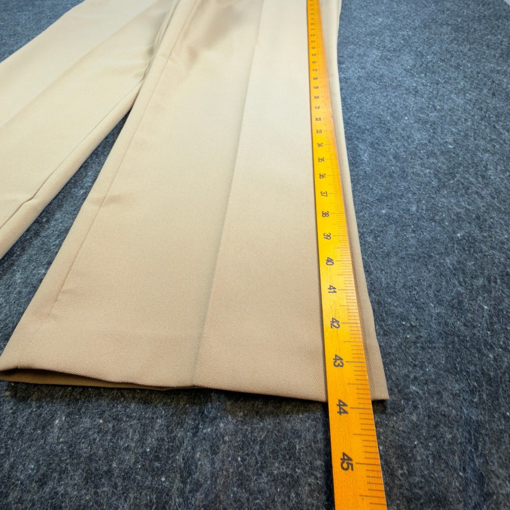 Donnkenny Pants Womens 38 Vintage 70s Beige Stretch Elastic Waist Made USA NWT